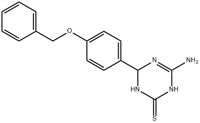 4-amino-6-[4-(benzyloxy)phenyl]-1,6-dihydro-1,3,5-triazine-2-thiol 结构式