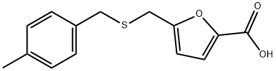 5-[[(4-甲苄基)硫代]甲基]-糠酸 结构式