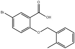 5-溴-2-(2-甲苄基)氧基-苯甲酸 结构式