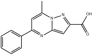 7-甲基-5-苯基-2-吡唑[1,5-A]嘧啶羧酸 结构式