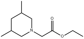 2-(3,5-二甲基哌啶-1-基)乙酸乙酯 结构式