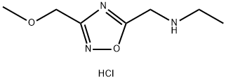 N-{[3-(methoxymethyl)-1,2,4-oxadiazol-5-yl]methyl}ethanamine hydrochloride 结构式