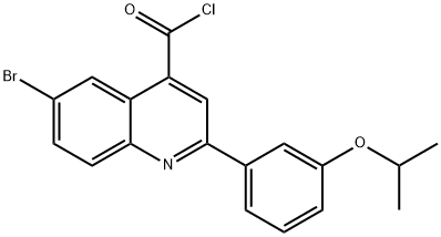 6-溴-2-(3-异丙氧芬基)喹啉-4-甲酰氯 结构式