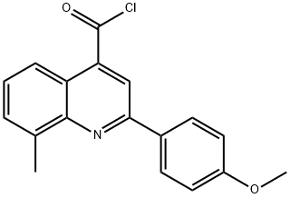 2-(4-甲氧苯基)-8-甲基喹啉-4-甲酰氯 结构式