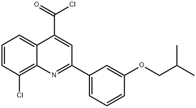 8-氯-2-(3-异丁氧基苯基)喹啉-4-甲酰氯 结构式