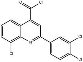 8-氯-2-(3,4-二氯苯基)喹啉-4-甲酰氯 结构式