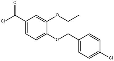 4-[(4-氯苄基)氧基]-3-乙氧基苯甲酰氯 结构式