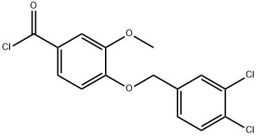 4-[(3,4-二氯苄基)氧基]-3-甲氧基苯甲酰氯 结构式