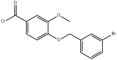 4-[(3-溴苄基)氧基]-3-甲氧基苯甲酰氯 结构式