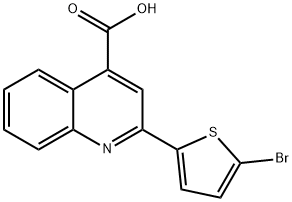 2-(5-溴-2-噻吩)-喹啉-4-羧酸 结构式