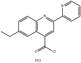 6-乙基-2-吡啶-2-基喹啉-4-甲酰氯盐酸盐 结构式