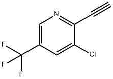 3-氯-2-乙炔基-5-(三氟甲基)吡啶 结构式