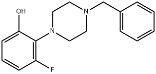 2-(4-Benzyl-1-piperazino)-3-fluorophenol 结构式
