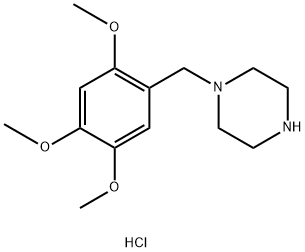 1-(2,4,5-Trimethoxy-benzyl)-piperazinehydrochloride 结构式