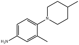 3-Methyl-4-(4-methyl-1-piperidinyl)aniline 结构式