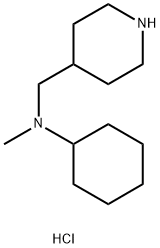 N-Methyl-N-(4-piperidinylmethyl)cyclohexanaminedihydrochloride 结构式