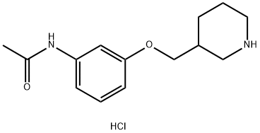 N-[3-(3-Piperidinylmethoxy)phenyl]acetamidehydrochloride 结构式