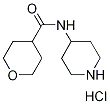 N-(4-Piperidinyl)tetrahydro-2H-pyran-4-carboxamide hydrochloride 结构式