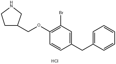 3-[(4-Benzyl-2-bromophenoxy)methyl]pyrrolidinehydrochloride 结构式