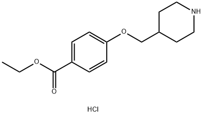 Ethyl 4-(4-piperidinylmethoxy)benzoatehydrochloride 结构式