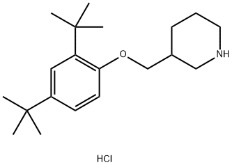 3-{[2,4-Di(tert-butyl)phenoxy]methyl}piperidinehydrochloride 结构式