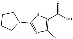 4-Methyl-2-pyrrolidin-1-yl-thiazole-5-carboxylic acid 结构式