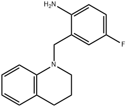 2-[3,4-Dihydro-1(2H)-quinolinylmethyl]-4-fluoroaniline 结构式