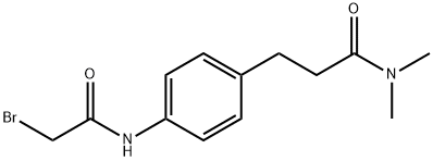 3-{4-[(2-Bromoacetyl)amino]phenyl}-N,N-dimethylpropanamide 结构式