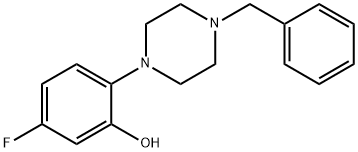 2-(4-Benzyl-1-piperazino)-5-fluorophenol 结构式