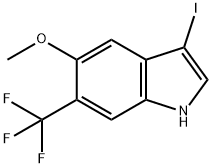 3-Iodo-5-methoxy-6-(trifluoromethyl)-1H-indole 结构式