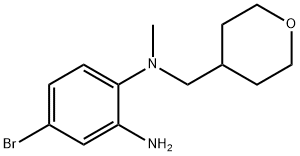 4-Bromo-N~1~-methyl-N~1~-(tetrahydro-2H-pyran-4-ylmethyl)-1,2-benzenediamine 结构式