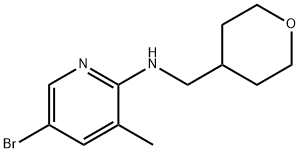 5-Bromo-3-methyl-N-(tetrahydro-2H-pyran-4-ylmethyl)-2-pyridinamine 结构式