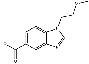 1-(2-甲氧基乙基)-1H-苯并[D]咪唑-5-羧酸 结构式
