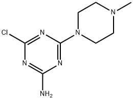 4-Chloro-6-(4-methyl-1-piperazinyl)-1,3,5-triazin-2-amine 结构式