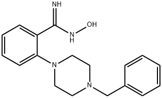 2-(4-Benzyl-1-piperazinyl)-N'-hydroxybenzenecarboximidamide 结构式