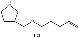 3-[(4-Pentenyloxy)methyl]pyrrolidine hydrochloride 结构式