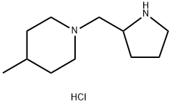 4-Methyl-1-(2-pyrrolidinylmethyl)piperidinedihydrochloride 结构式