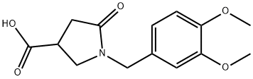 1-(3,4-二甲氧基苄基)-5-氧代吡咯烷-3-羧酸 结构式