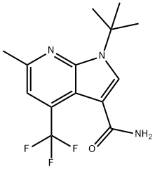 1-(叔丁基)-6-甲基-4-(三氟甲基)-1H-吡咯并[2,3-B]吡啶-3-甲酰胺 结构式