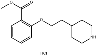 Methyl 2-[2-(4-piperidinyl)ethoxy]benzoatehydrochloride 结构式