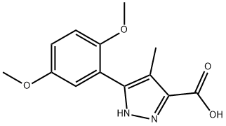 5-(2,5-二甲氧基苯基)-4-甲基-1H-吡唑-3-羧酸 结构式