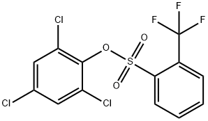 2,4,6-Trichlorophenyl 2-(trifluoromethyl)-benzenesulfonate 结构式