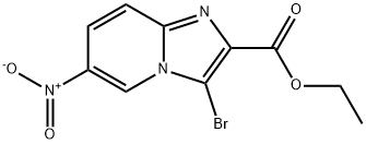 3-溴-6-硝基咪唑并[1,2-A]吡啶-2-羧酸乙酯 结构式