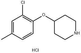 4-(2-Chloro-4-methylphenoxy)piperidinehydrochloride 结构式