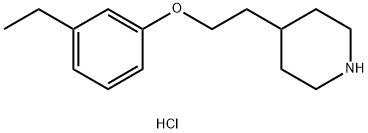 4-[2-(3-Ethylphenoxy)ethyl]piperidinehydrochloride 结构式