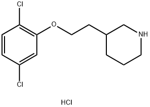 3-[2-(2,5-Dichlorophenoxy)ethyl]piperidinehydrochloride 结构式