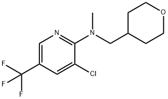 3-Chloro-N-methyl-N-(tetrahydro-2H-pyran-4-ylmethyl)-5-(trifluoromethyl)-2-pyridinamine 结构式