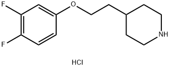 4-[2-(3,4-Difluorophenoxy)ethyl]piperidinehydrochloride 结构式