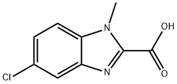 5-Chloro-1-methyl-1H-benzoimidazole-2-carboxylic acid 结构式