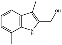 (3,7-二甲基-1H-吲哚-2-基)甲醇 结构式